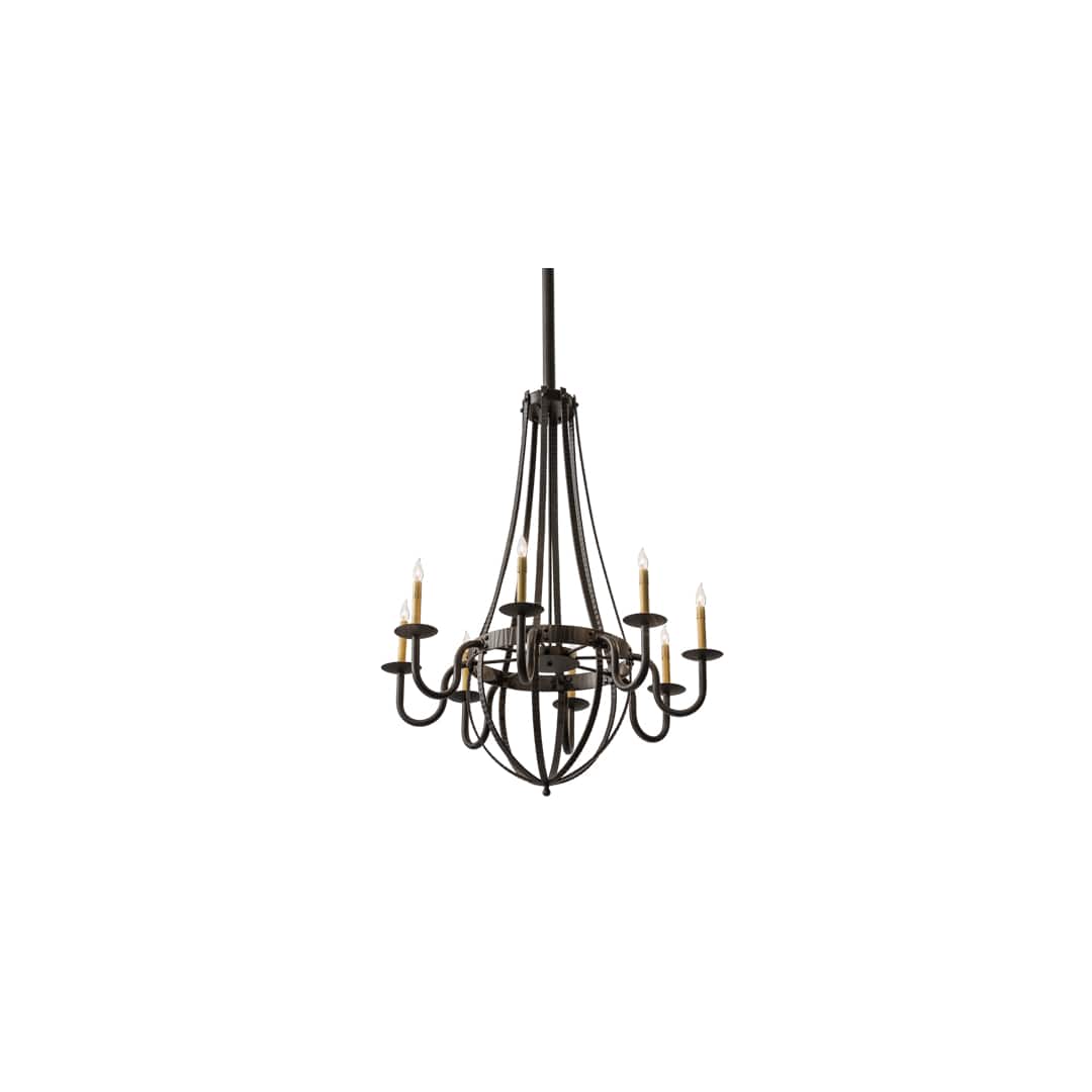 Barrel Stave Metallo 8 Light 38" Wide Taper Candle Style Chandelier
