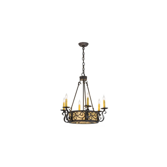 Delano 6 Light 24" Wide Taper Candle Style Chandelier
