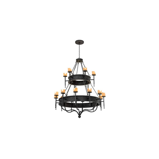 Marta 18 Light 60" Wide Pillar Candle Ring Chandelier