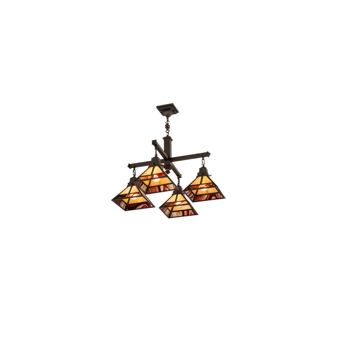 T Mission 4 Light 43" Wide Chandelier