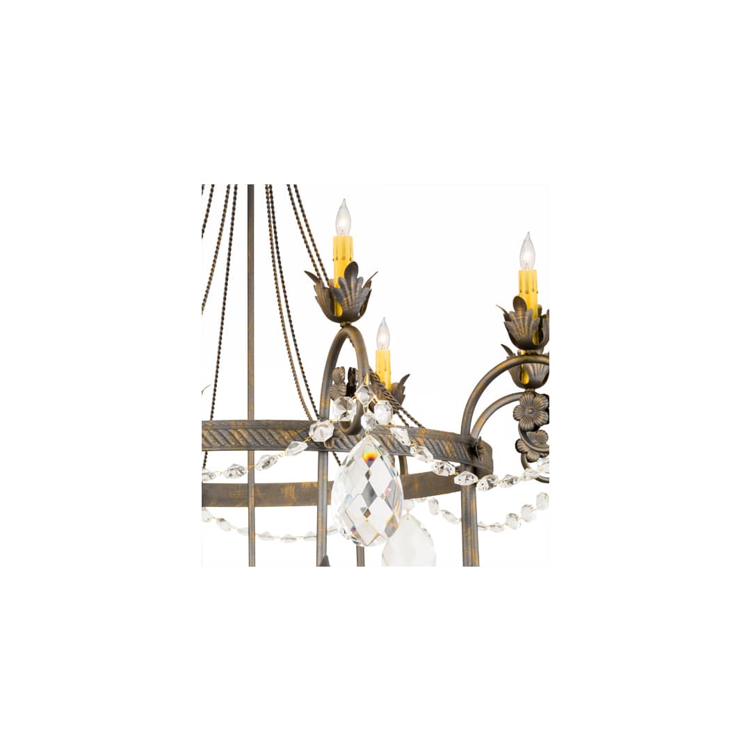 Antonia 8 Light 40" Wide Crystal Candle Style Chandelier