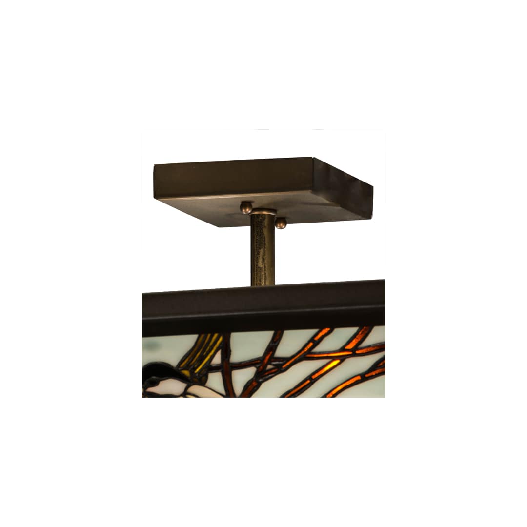 Backyard Friends 4 Light 30" Wide Semi-Flush Ceiling Fixture - Antique Copper Finish - GU24 Bulb Base