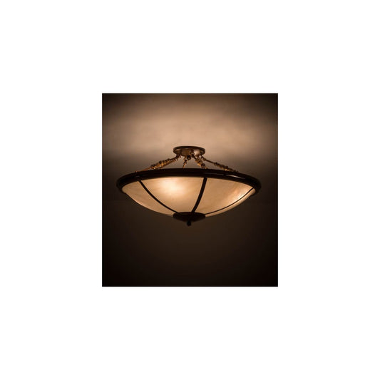 Commerce 4 Light 31" Wide Semi-Flush Bowl Ceiling Fixture - Vintage Copper Finish