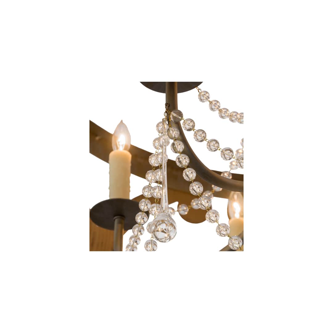 Pradelles 6 Light 36" Wide Beaded Drum Chandelier