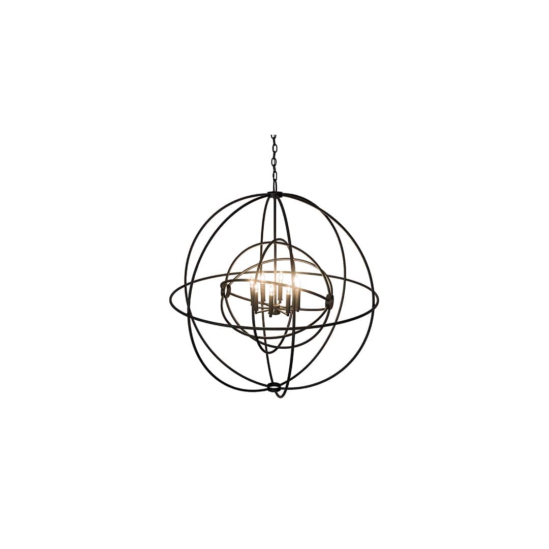 Atom Enerjisi 8 Light 43" Wide Taper Candle Style Chandelier