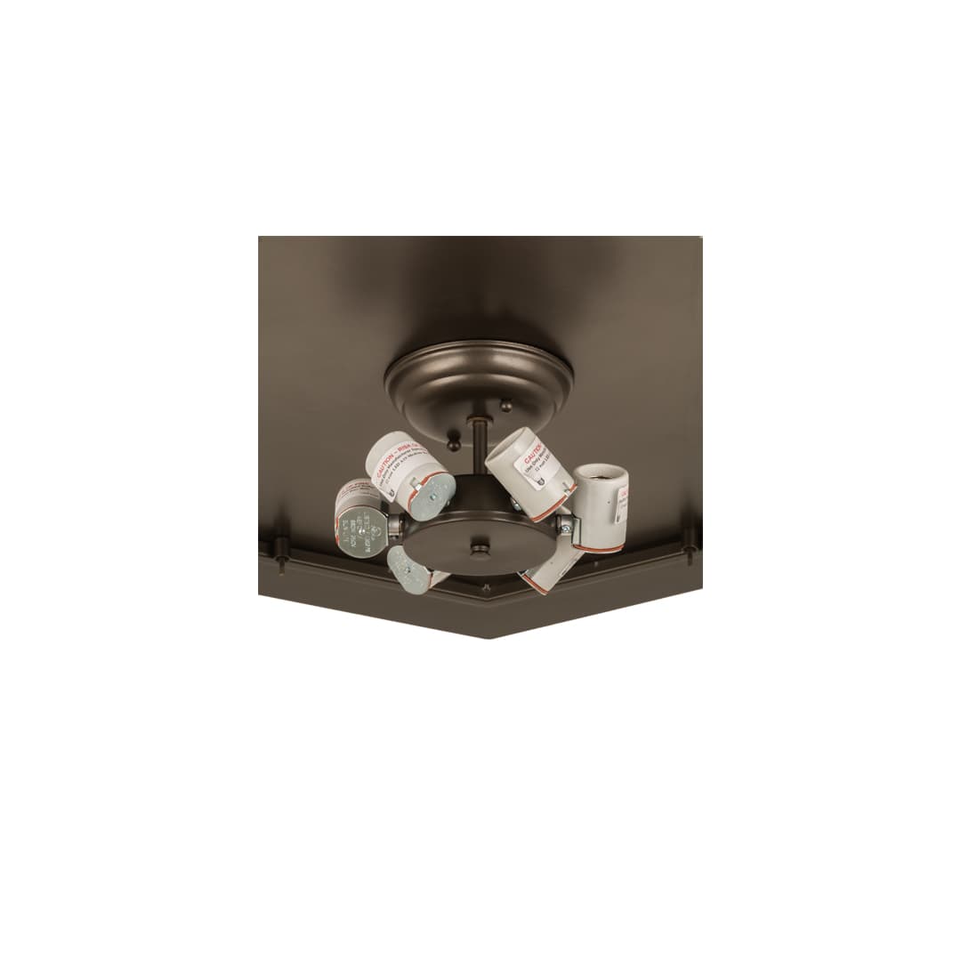 Sonoma 6 Light 36" Wide Flush Mount Ceiling Fixture - Bronze Finish