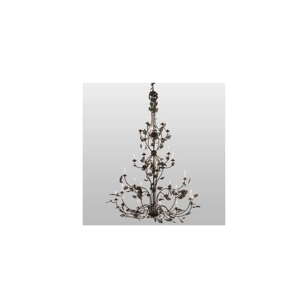 Oak Leaf 25 Light 72" Wide Taper Candle Style Chandelier
