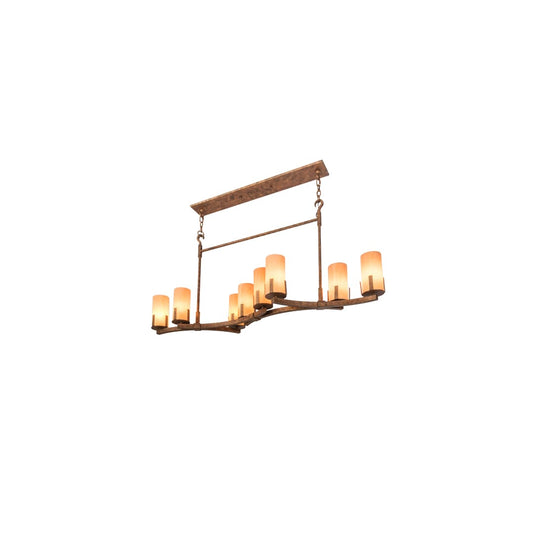 Long Cero 8 Light 16" Wide Linear Chandelier