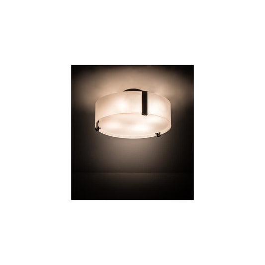 Cilindro 4 Light 18" Wide Semi-Flush Drum Ceiling Fixture - Oil Rubbed Bronze Finish