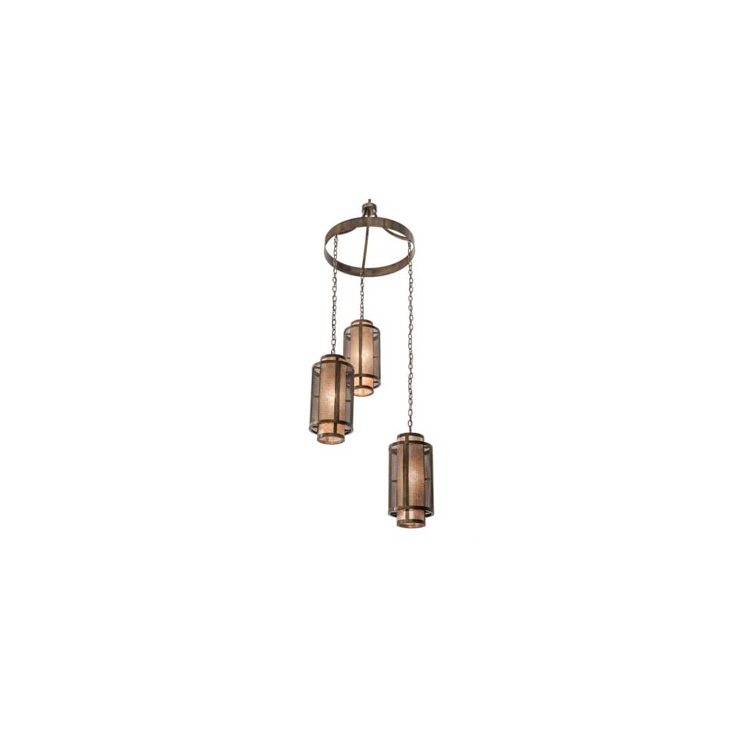 Cilindro 3 Light 32" Wide Ring Chandelier