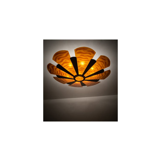 Metro Fusion 6 Light 60" Wide Semi-Flush Bowl Ceiling Fixture