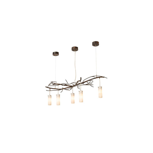 Long Winter Solstice 5 Light 36" Wide Linear Chandelier