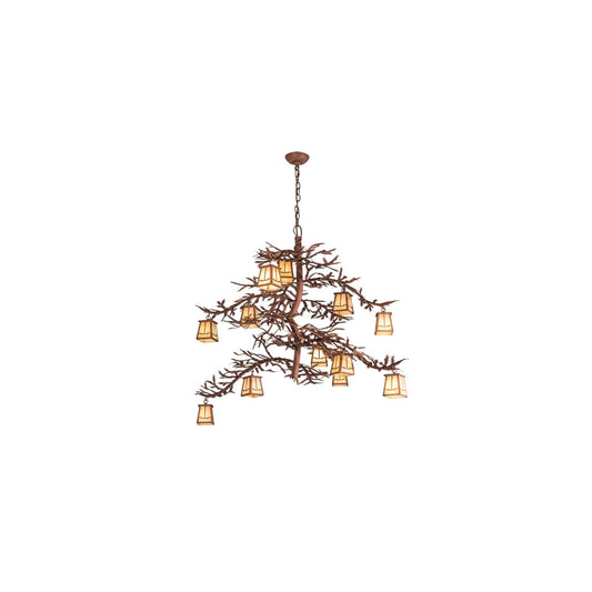 Pine Branch 12 Light 44" Wide Chandelier