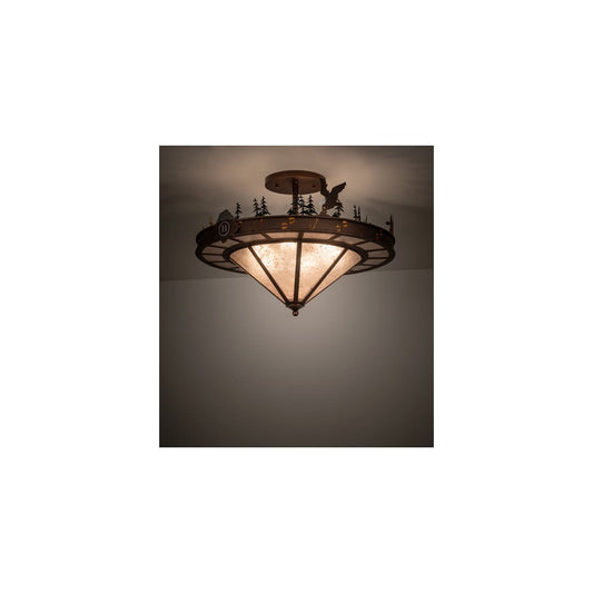 Boulders 6 Light 32" Wide Semi-Flush Ceiling Fixture