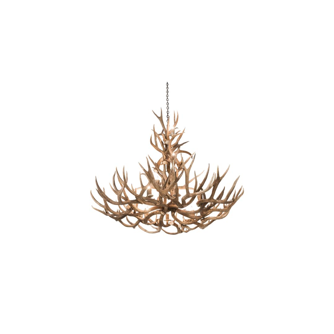 Antlers 12 Light 52" Wide Antler Candle Style Chandelier