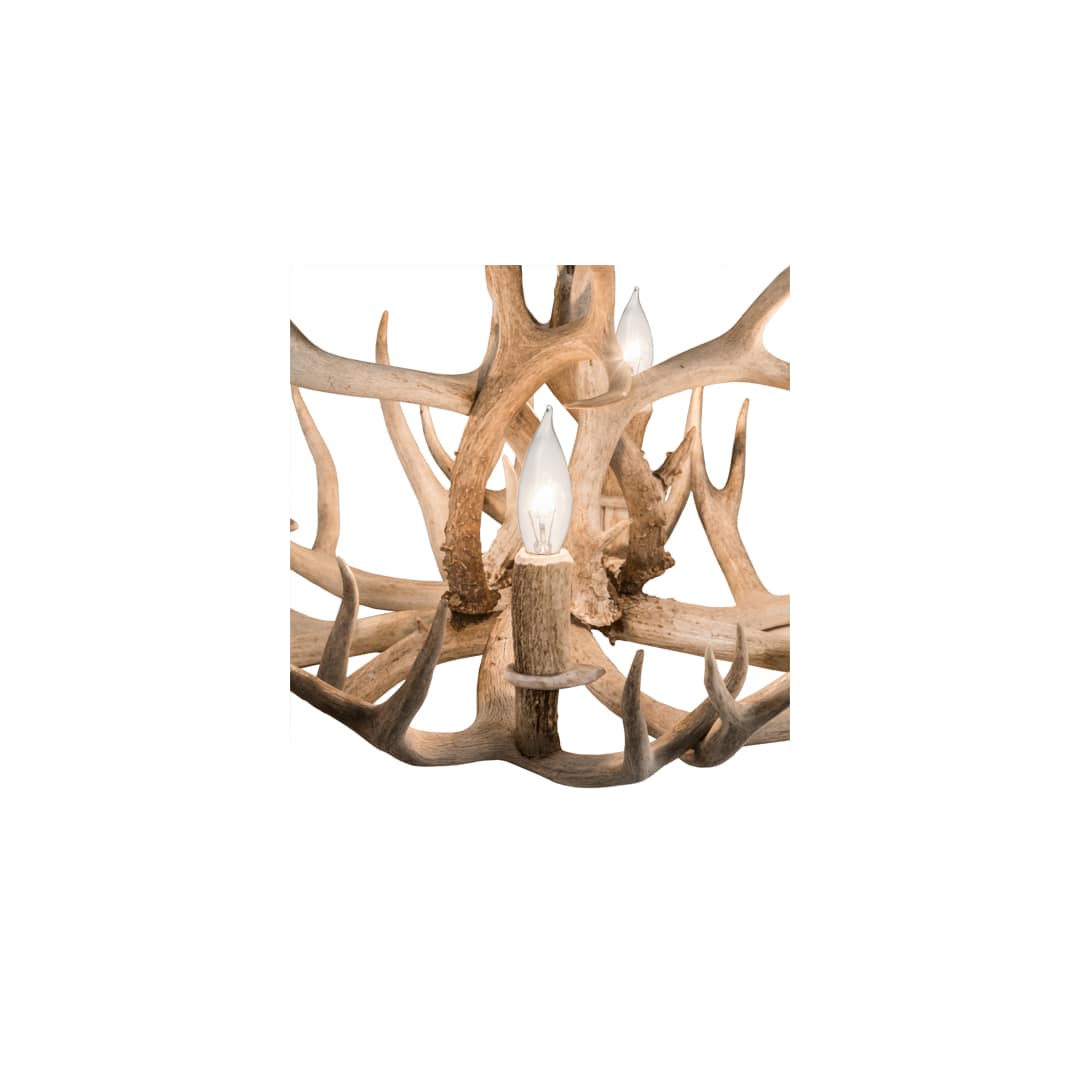 Antlers 4 Light 30" Wide Antler Candle Style Chandelier