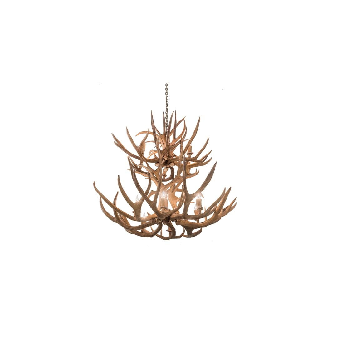 Antlers 12 Light 42" Wide Antler Candle Style Chandelier