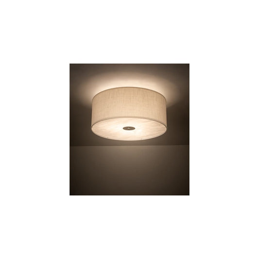Cilindro 3 Light 30" Wide Semi-Flush Drum Ceiling Fixture - Nickel Finish