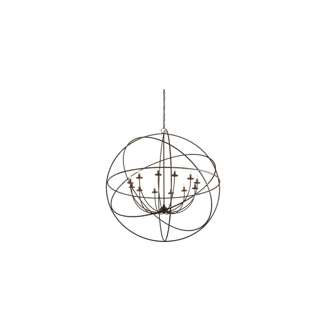 Atom Enerjisi 12 Light 54" Wide Taper Candle Globe Chandelier