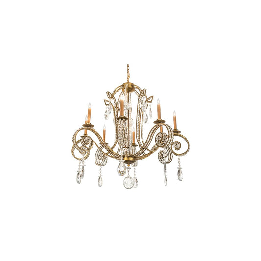 Lucerne 8 Light 40" Wide Crystal Candle Style Chandelier