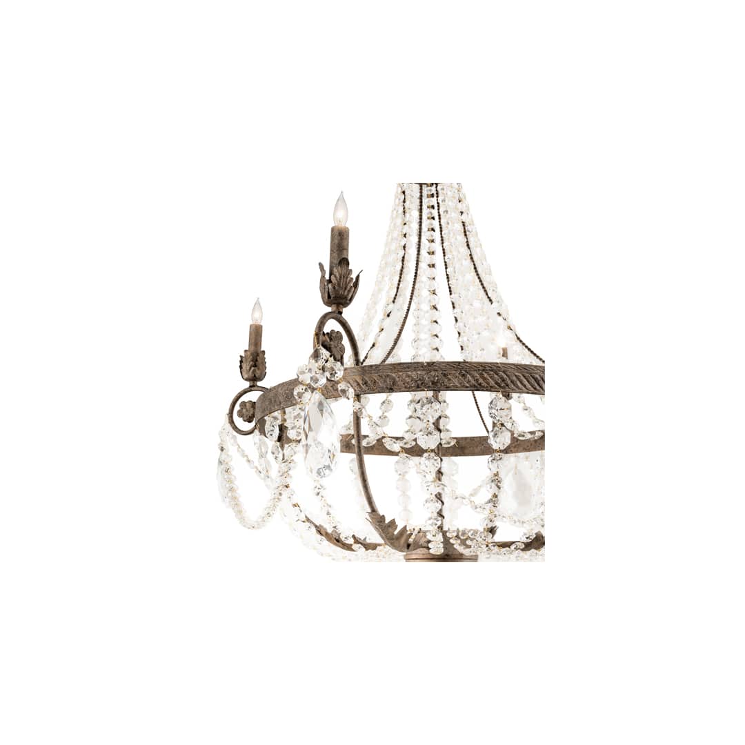 Antonia 4 Light 34" Wide Crystal Candle Style Chandelier