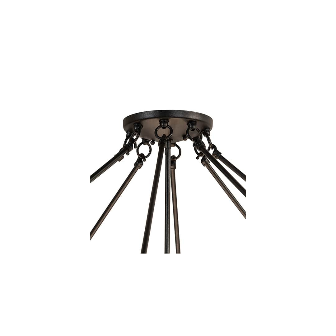 Madison 12 Light 60" Wide Semi-Flush Bowl Ceiling Fixture - Gilded Tobacco Finish