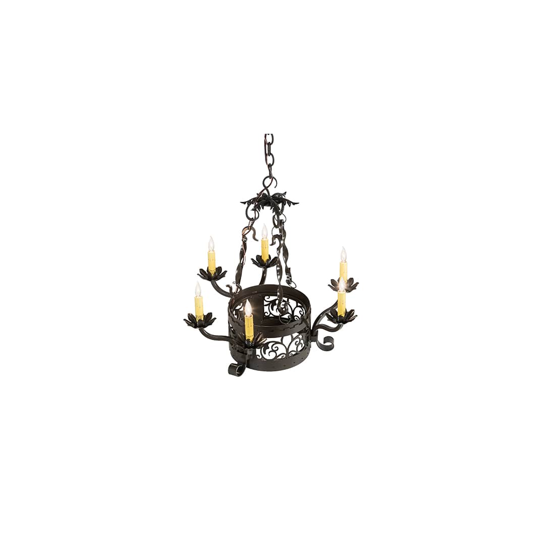 Dragone 6 Light 24" Wide Taper Candle Style Chandelier