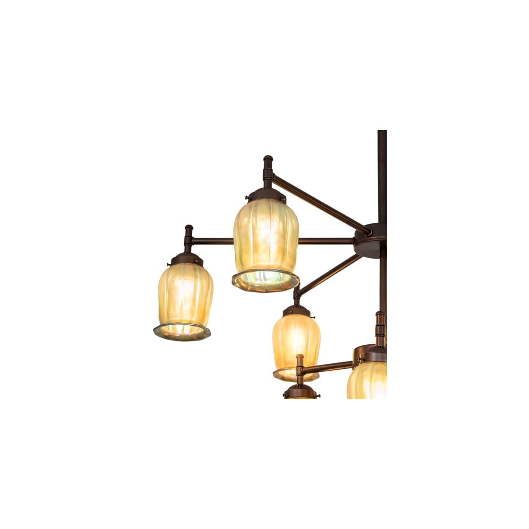 Revival Favrile 9 Light 32" Wide Chandelier