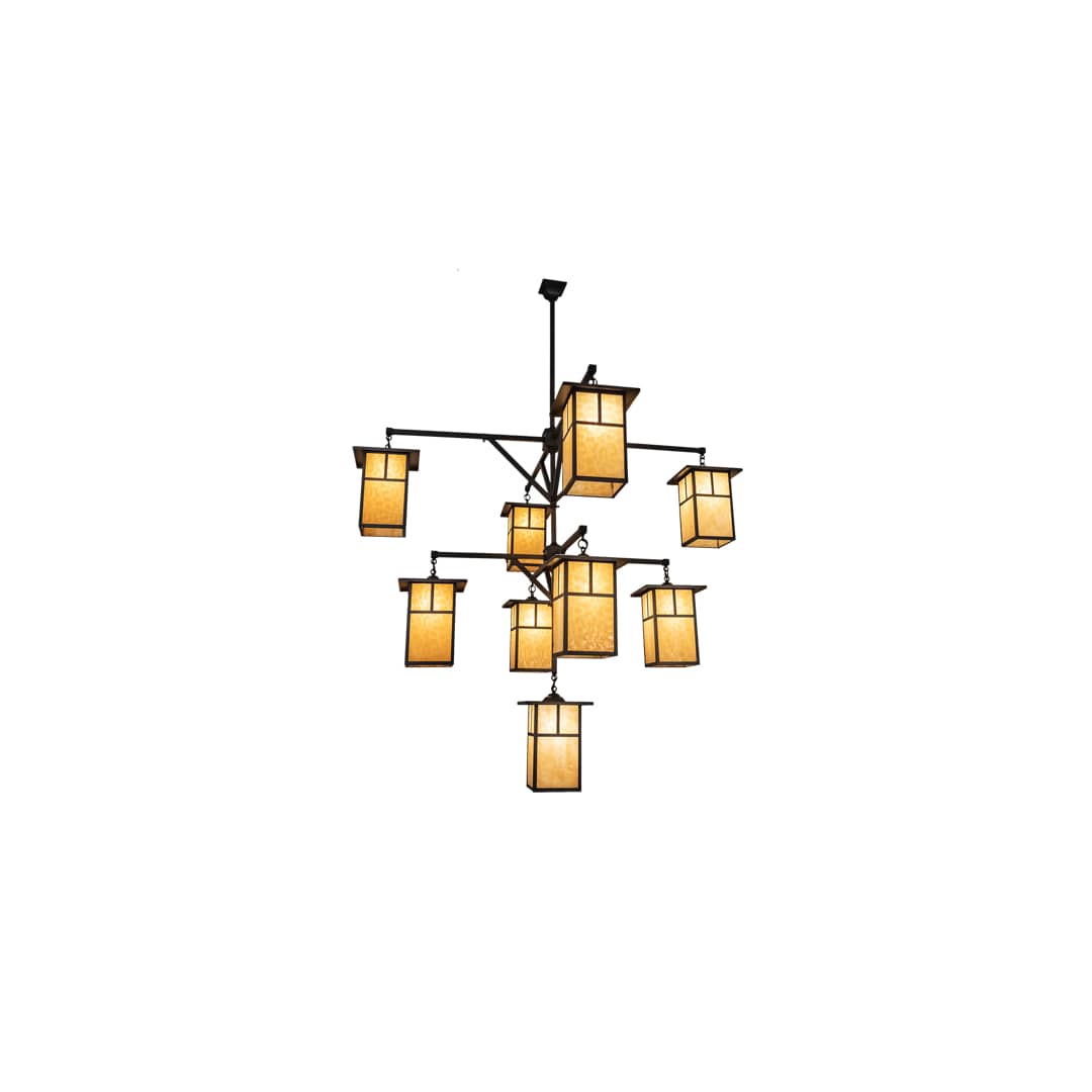 Hyde Park T Mission 9 Light 64" Wide Chandelier