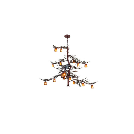 Long Pine Branch 18 Light 79" Wide Chandelier