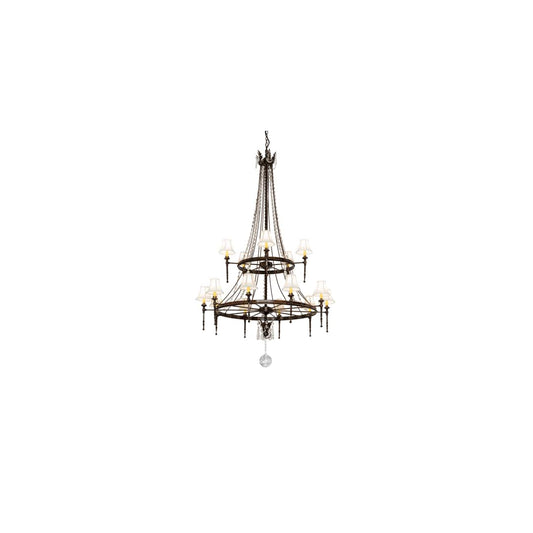 Amaury 15 Light 48" Wide Crystal Ring Chandelier