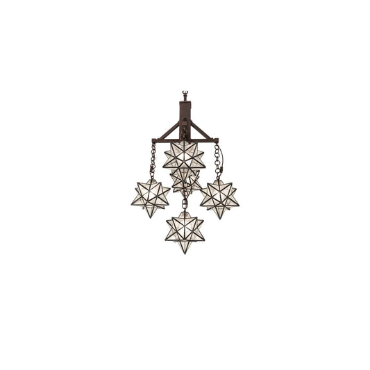 Moravian Star 5 Light 26" Wide Chandelier