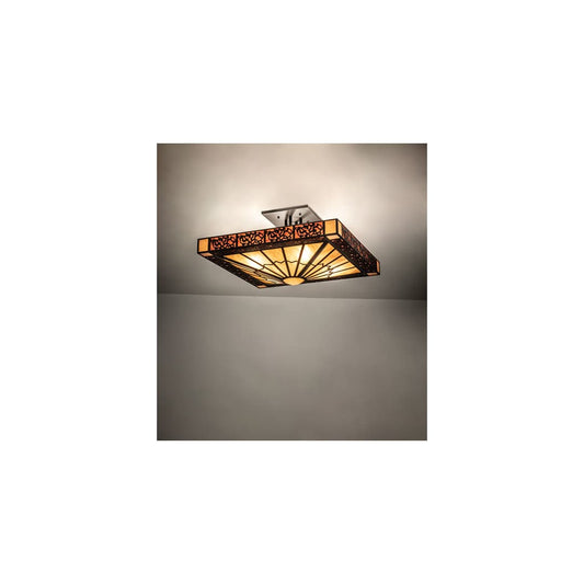 Zuvan 4 Light 43" Wide Semi-Flush Square Ceiling Fixture