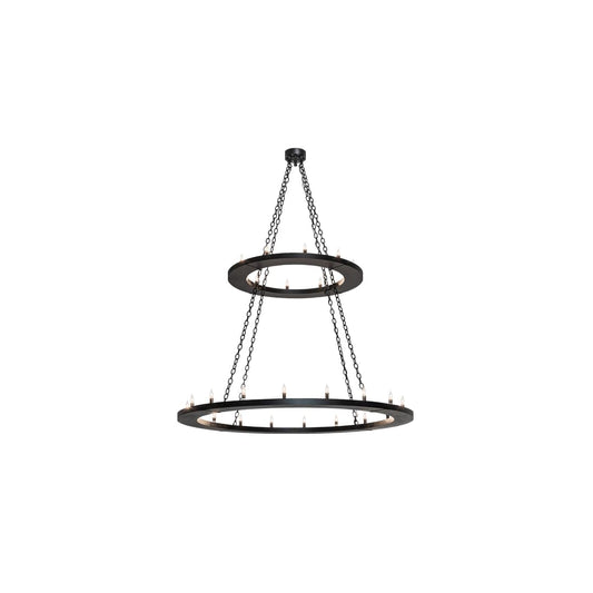 Loxley 28 Light 60" Wide Taper Candle Ring Chandelier