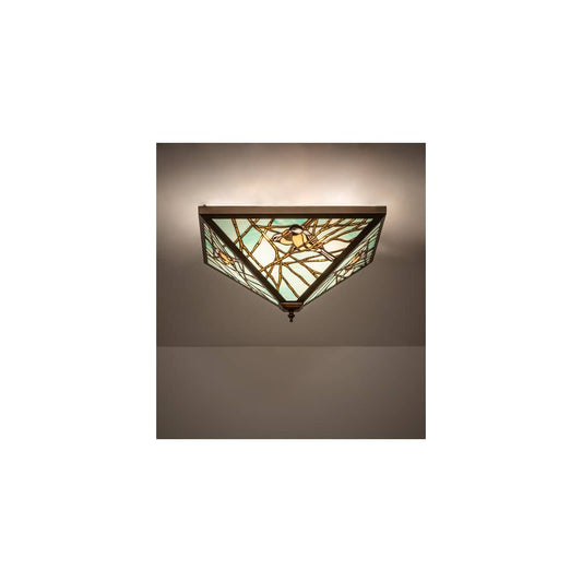 Backyard Friends 4 Light 12-1/2" Tall Semi-Flush Ceiling Fixture - Antique Copper Finish