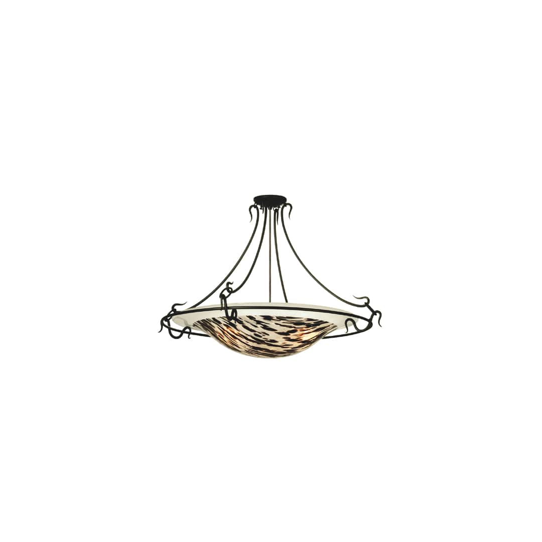 Metro Fusion 3 Light 36" Wide Semi-Flush Bowl Ceiling Fixture