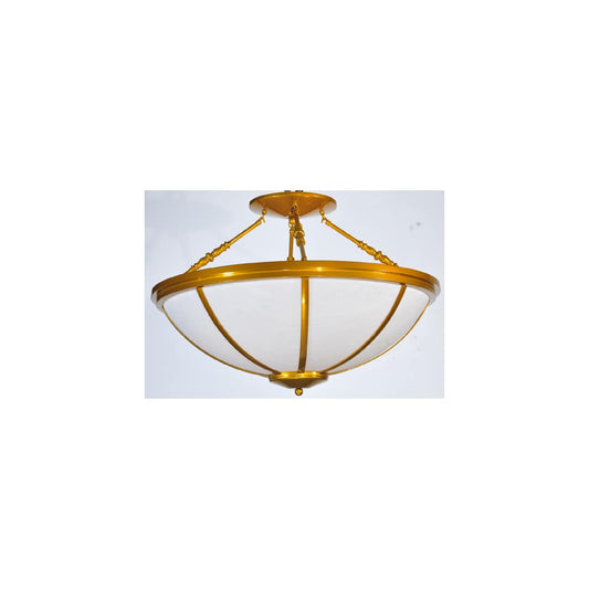 Commerce 4 Light 35" Wide Semi-Flush Bowl Ceiling Fixture - Polished Brass Finish