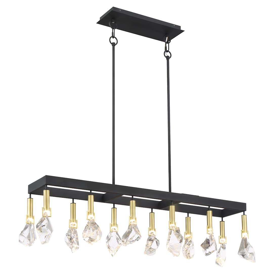 Rare Elements 12 Light 44" Wide LED Linear Chandelier