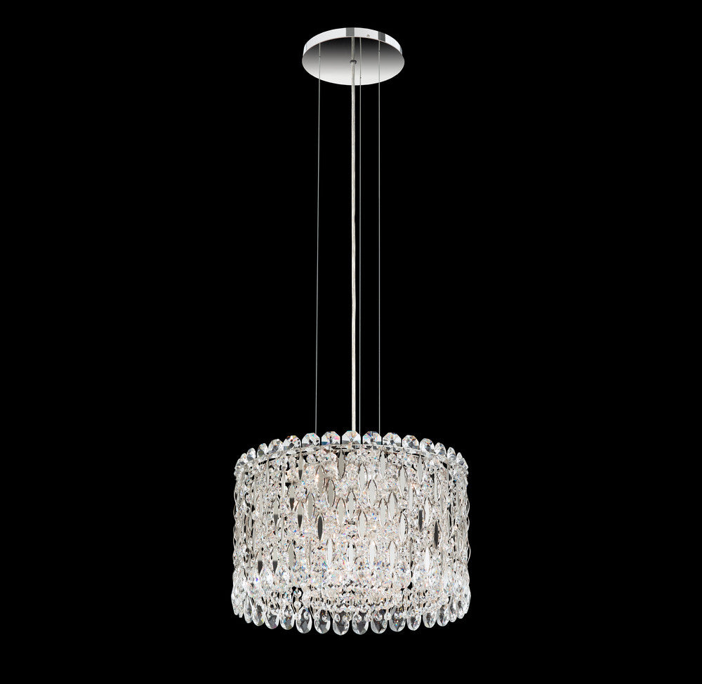 Sarella Pendant, 8-Light, Polished Stainless Steel, Clear Swarovski Crystal, 15.5"W (RS8345N-401S 1J00G0)