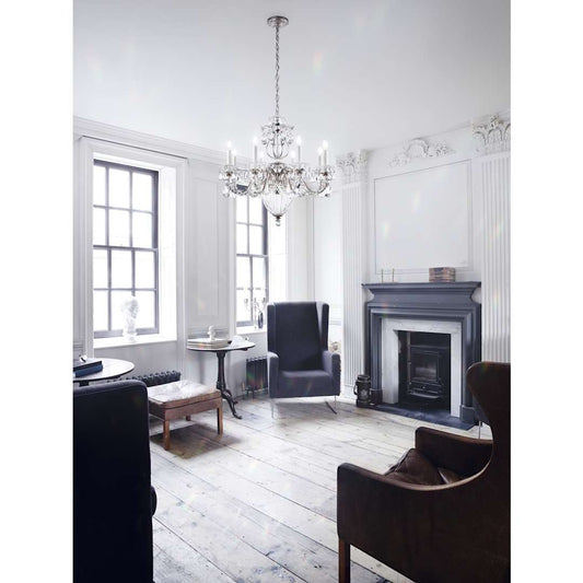 Bagatelle 8 Light 27" Wide Crystal Empire Chandelier