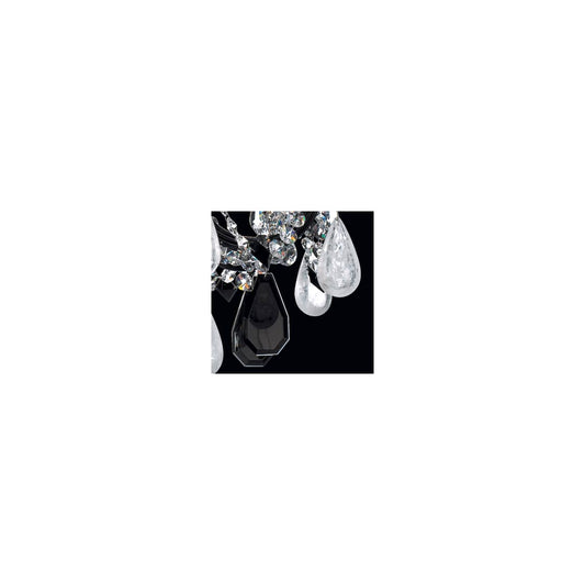 Hamilton 7 Light 24" Wide Crystal Chandelier with Black Rock Crystals