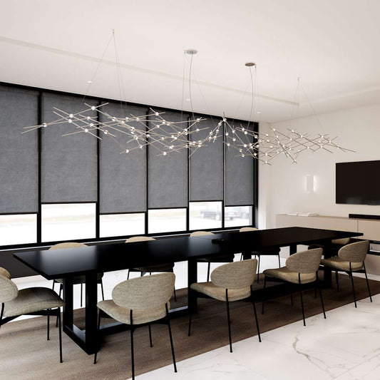 Constellation Ursa Major 93" Wide Integrated LED Chandelier with Acrylic Shades