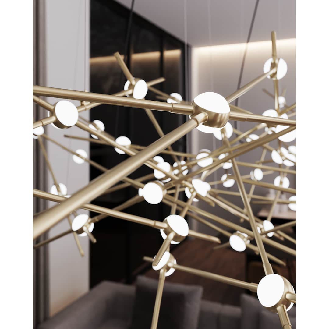Constellation Ursa Major 44 Light 93" Wide LED Abstract Chandelier