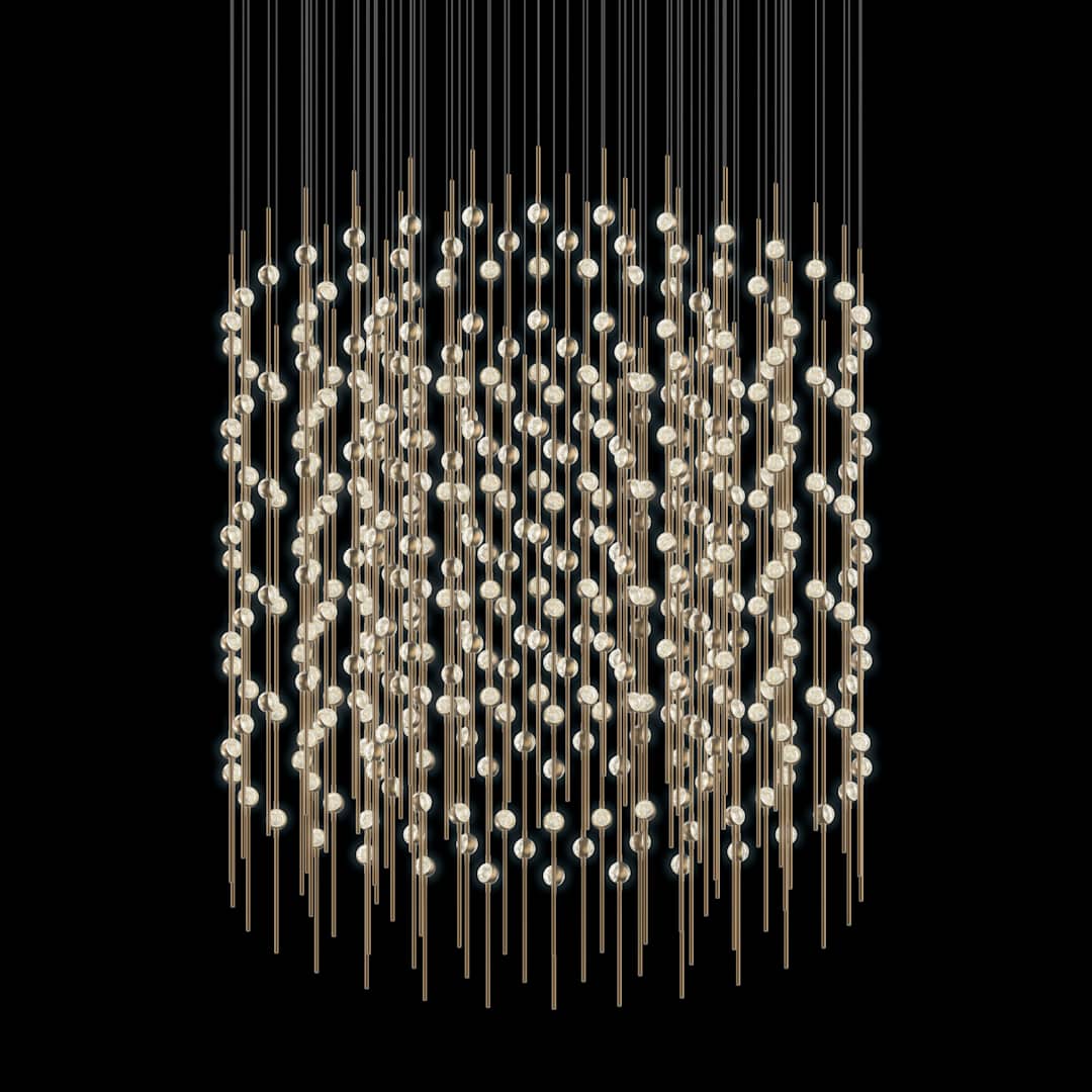 Constellation Centaurus Cylinder 3 Light 48" Wide LED Abstract Chandelier