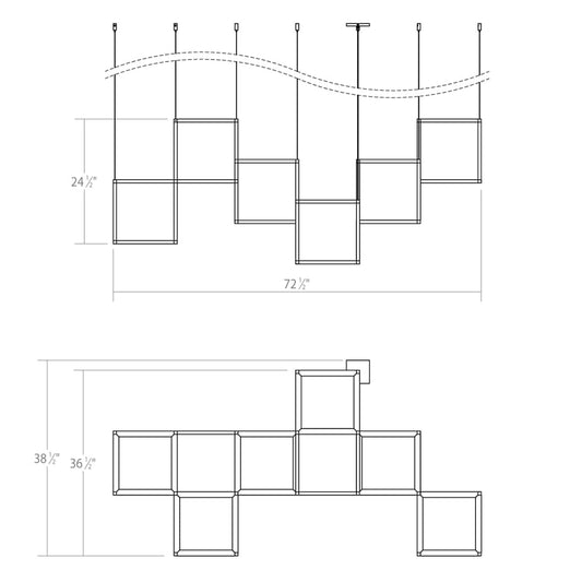 Cubix 6 Light LED Pendant