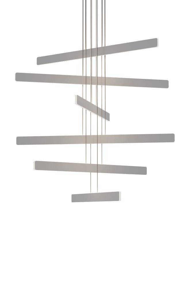 Sub Pendant, 6-Light, Circular, LED, Silver (SUB-C6-SW-SIL 407UFLD)
