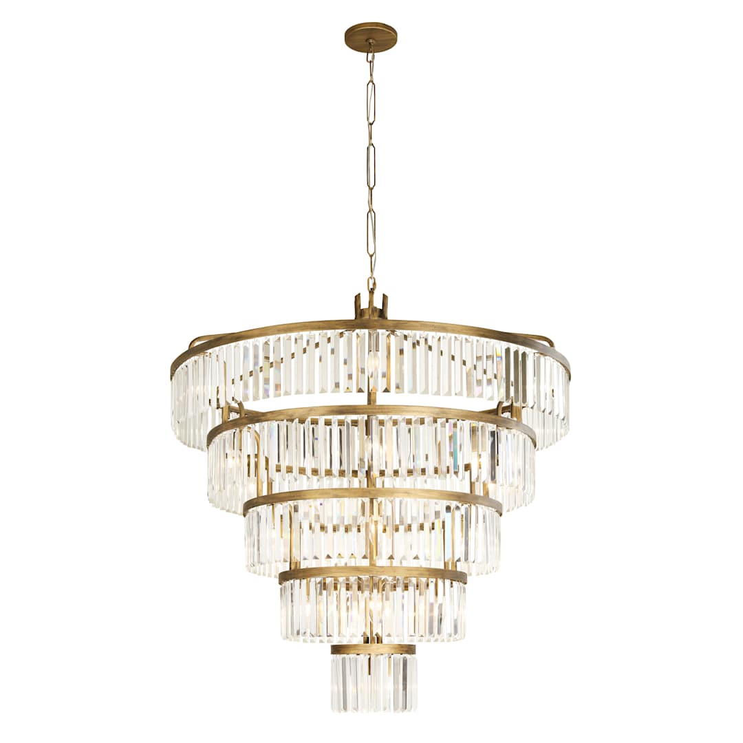 Social Club 25 Light 44" Wide Crystal Waterfall Chandelier
