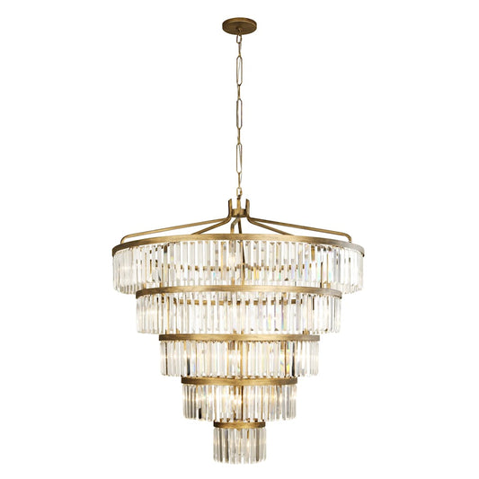 Social Club 25 Light 44" Wide Crystal Waterfall Chandelier