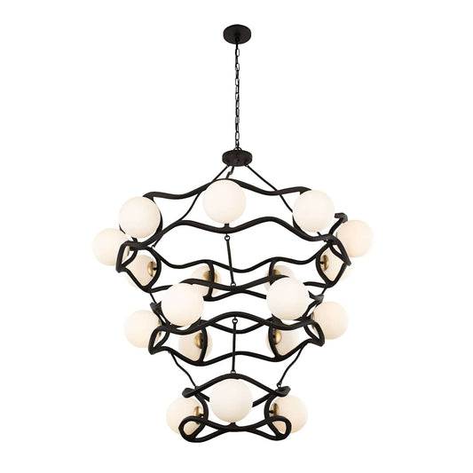 Black Betty 18 Light 43" Wide Abstract Chandelier