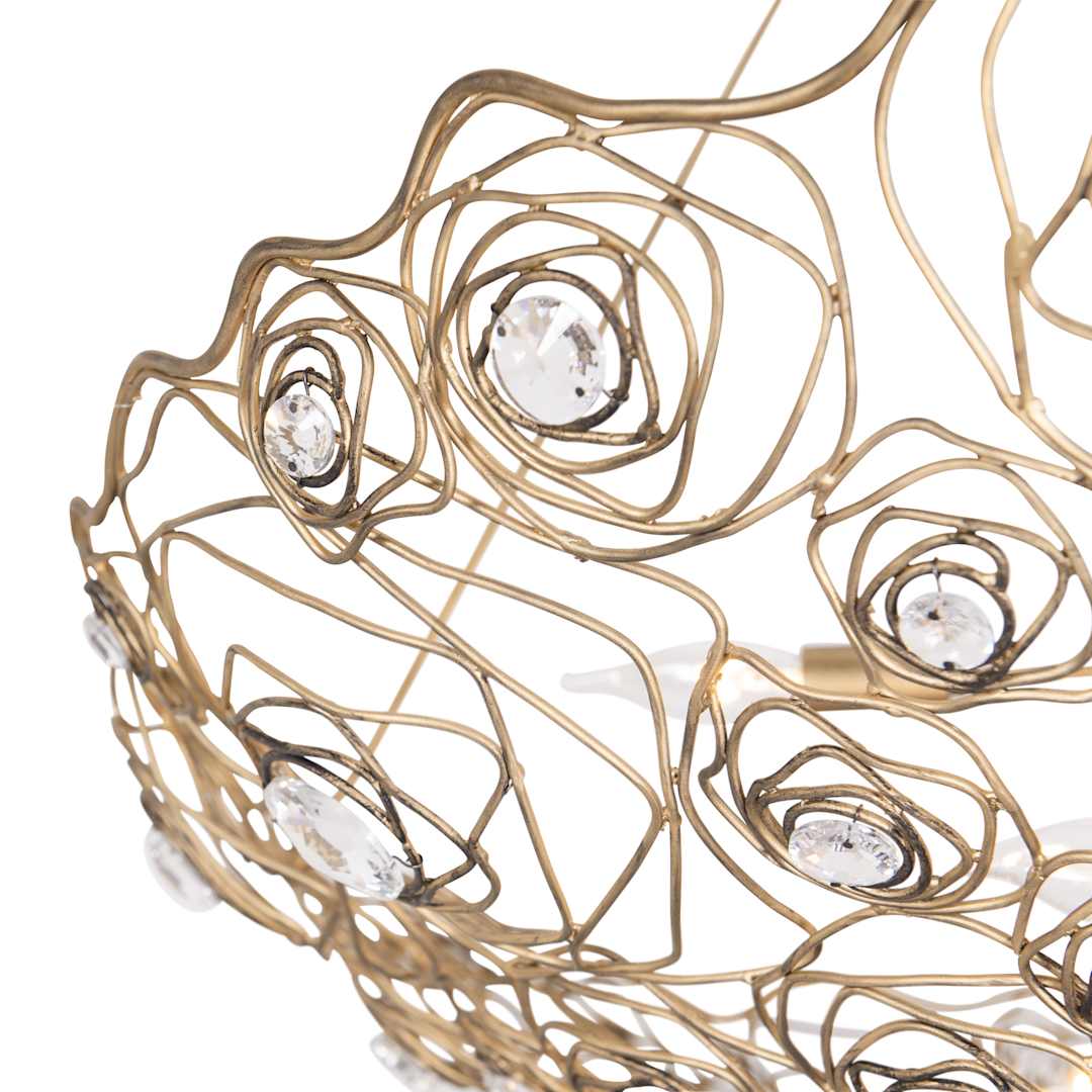 Ethereal Rose 10 Light 40" Wide Abstract Chandelier